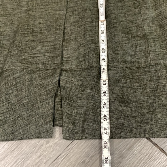 Transparente Black Label Black/Green 100% Linen Lagenlook A-Line Button Duster - Picture 14 of 15